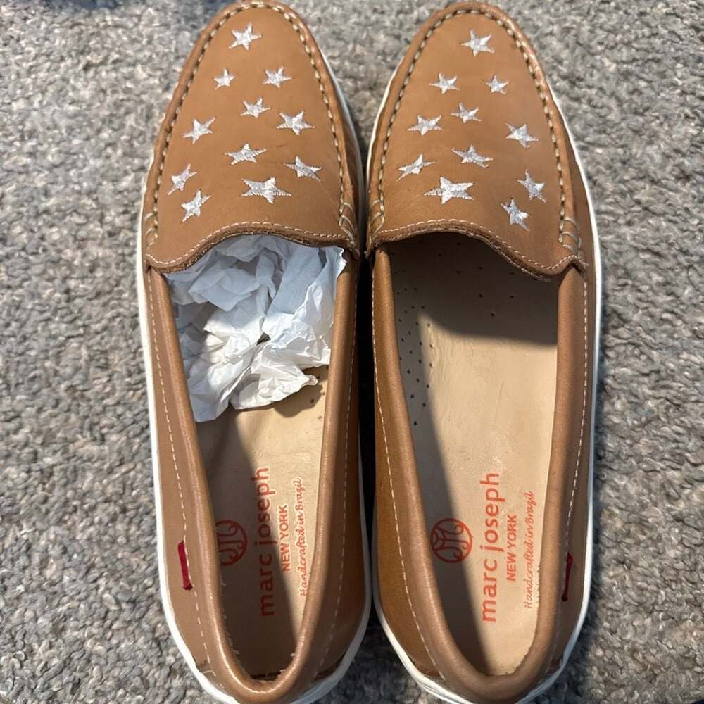 Marc Joseph New York Leather Driver Loafers with Star Detail